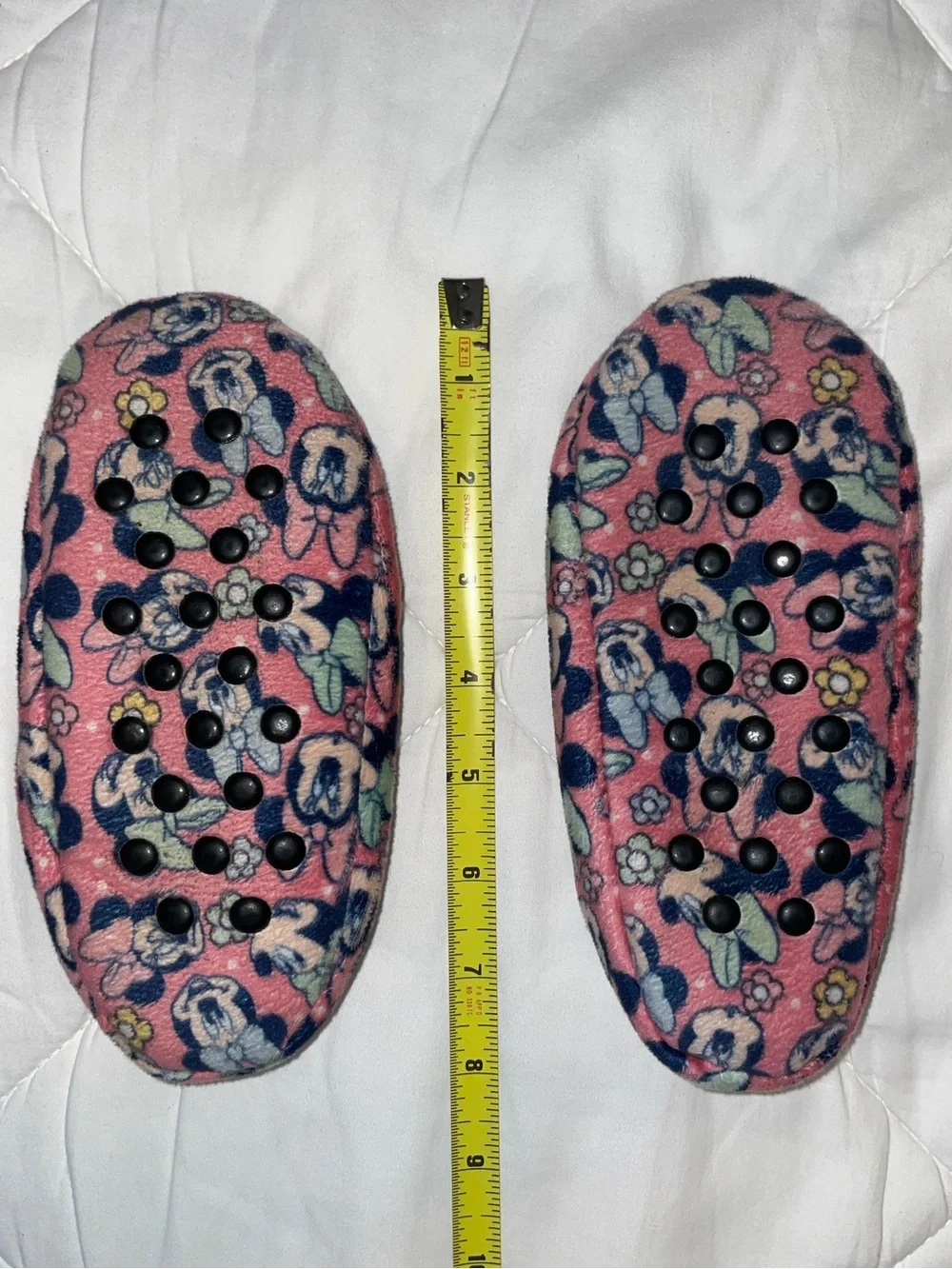 Disney Minnie Mouse Pink Floral Sherpa Slip-On Slippers for Kids